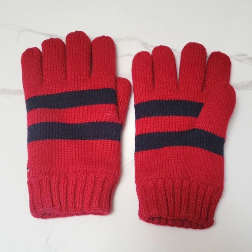 Tommy Hilfiger gloves, kids XL/L, red blue color